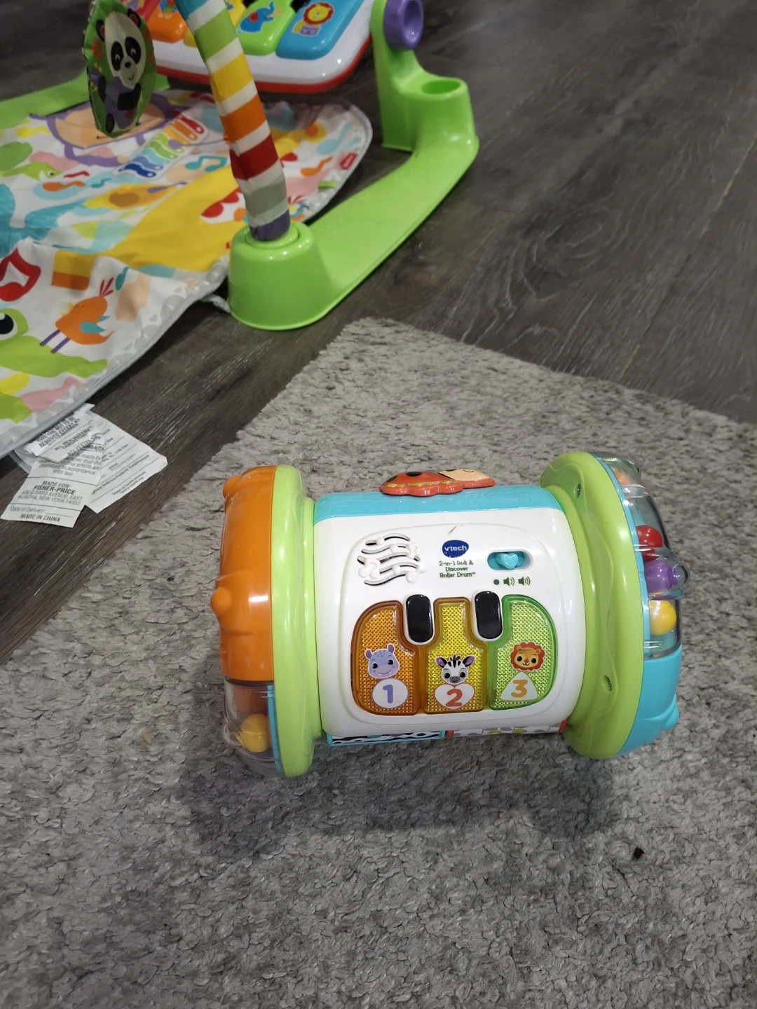 Fisher-Price Deluxe Kick & Play Piano Gym and VTech Drum - photo 2
