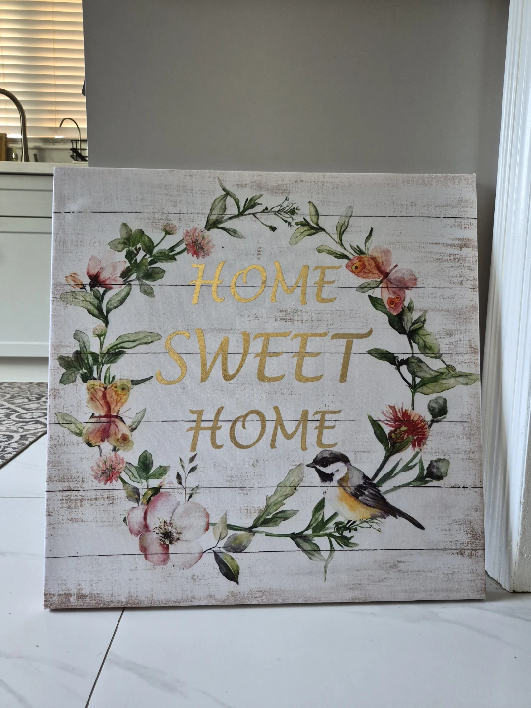 NEW - Large "Home Sweet Home" Wall Art Canvas