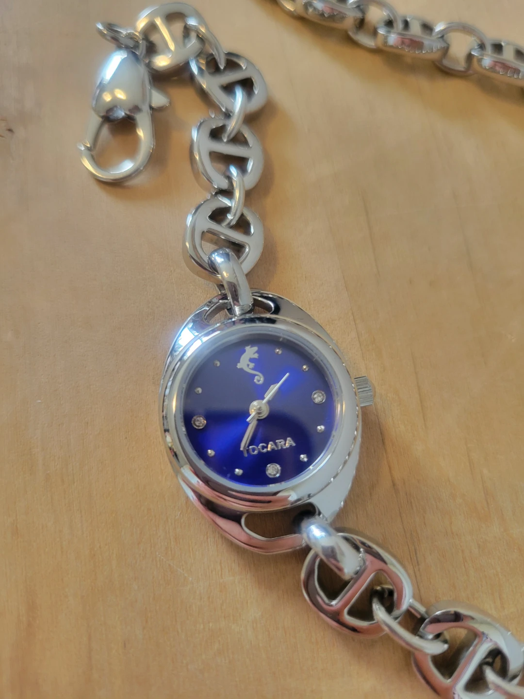 Tocara Silver Tone Blue Dial Wrap Watch - photo 4