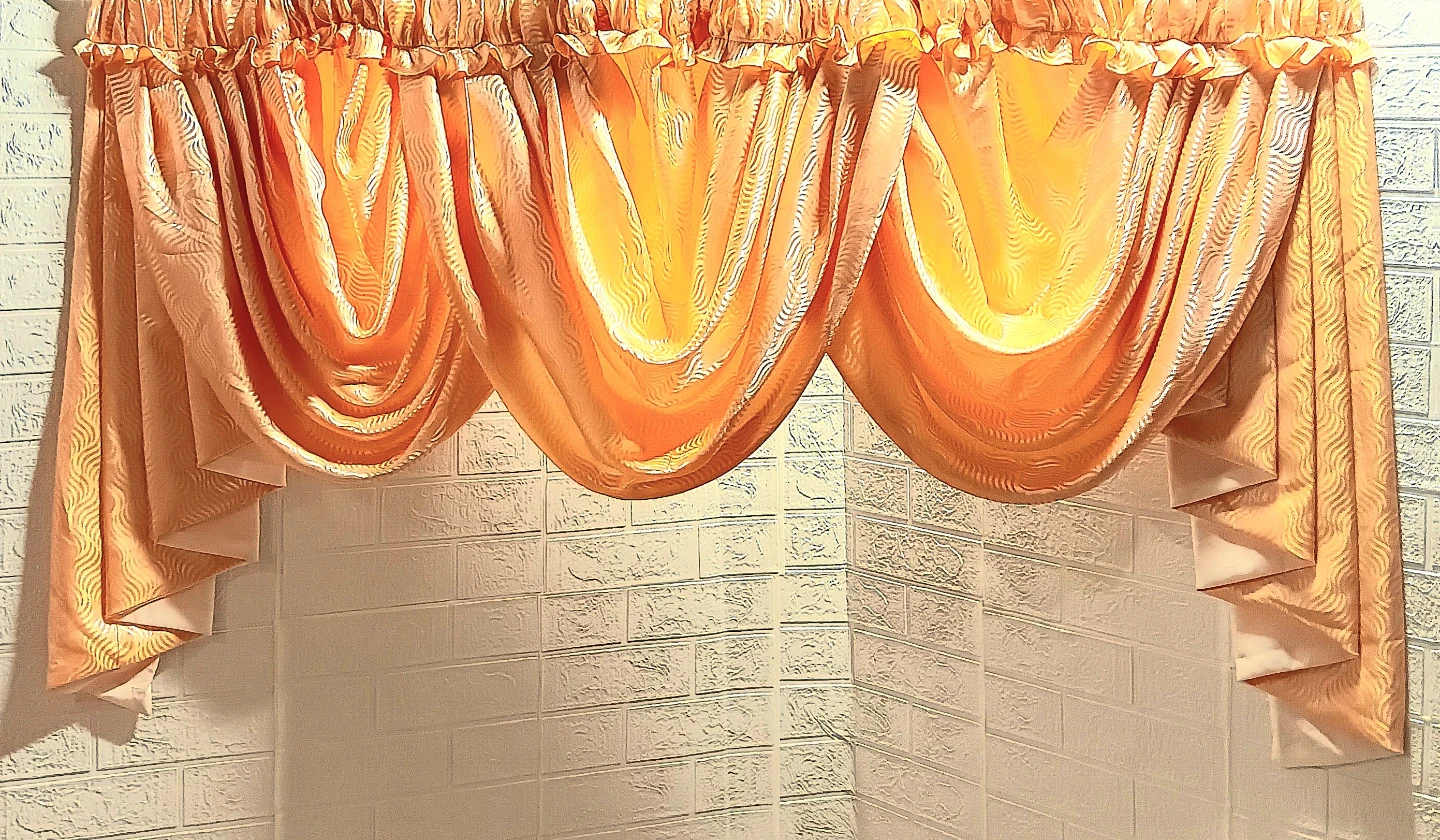 🪟Golden Yellow Curtain Valance 92" x 31"🪟