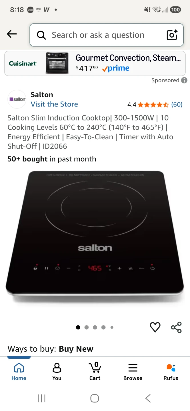 Salton Slim Induction Cooktop ID2066