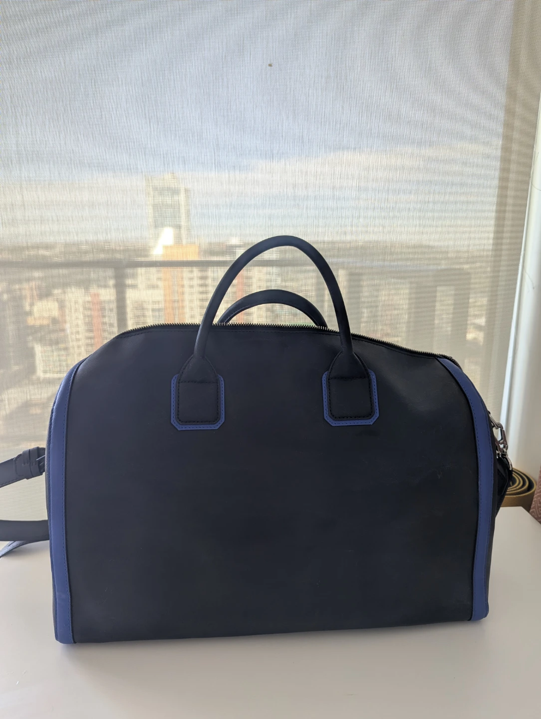 Karl Lagerfeld Black Duffle Bag with Blue Accents - photo 2