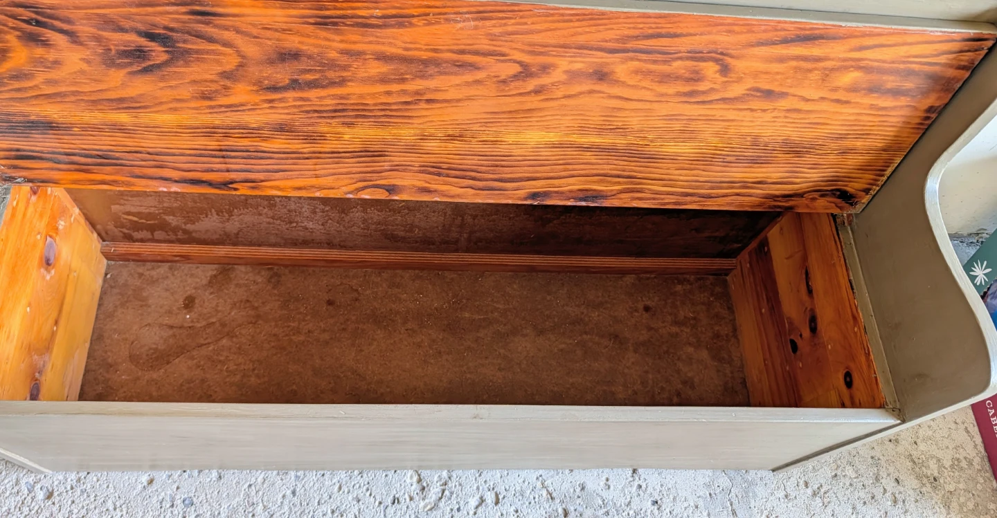 Wooden Storage Bench with Backrest - photo 5