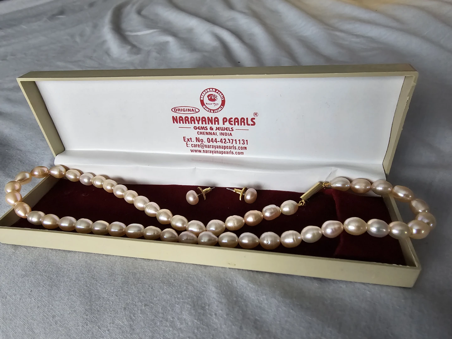 Narayana Genuine Cultured Freshwater Pearl Necklace & Earrings - photo 2