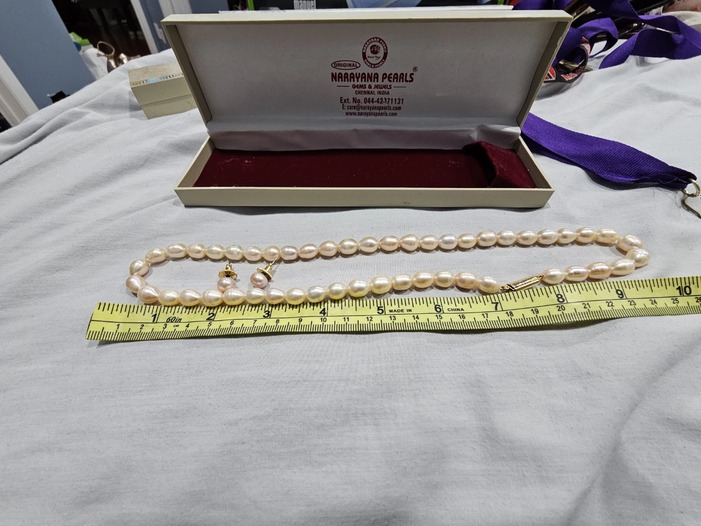 Narayana Genuine Cultured Freshwater Pearl Necklace & Earrings - photo 5