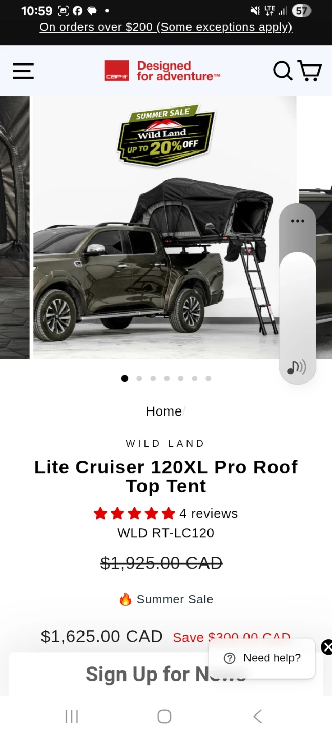 Wild Land Lite Cruiser 120XL Pro Roof Top Tent - photo 3
