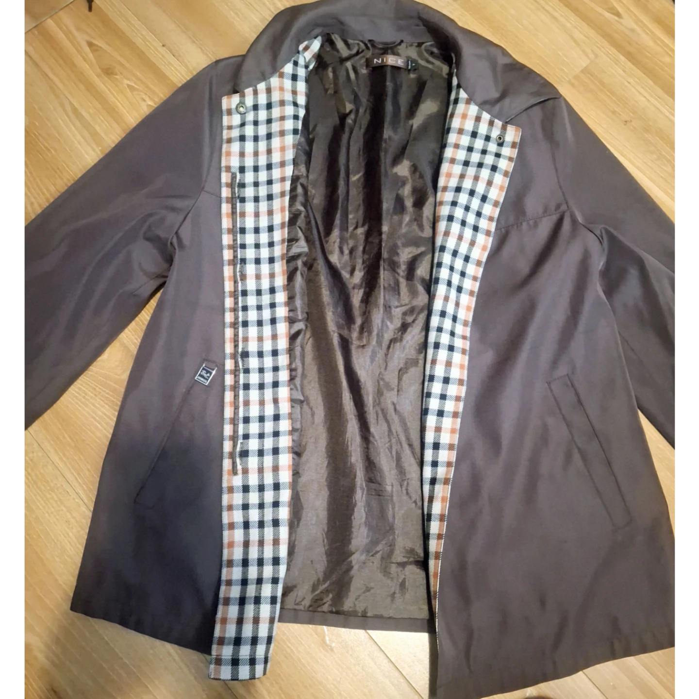 NICE Brand Men's Dark Brown Vintage-style Trench Coat - photo 2