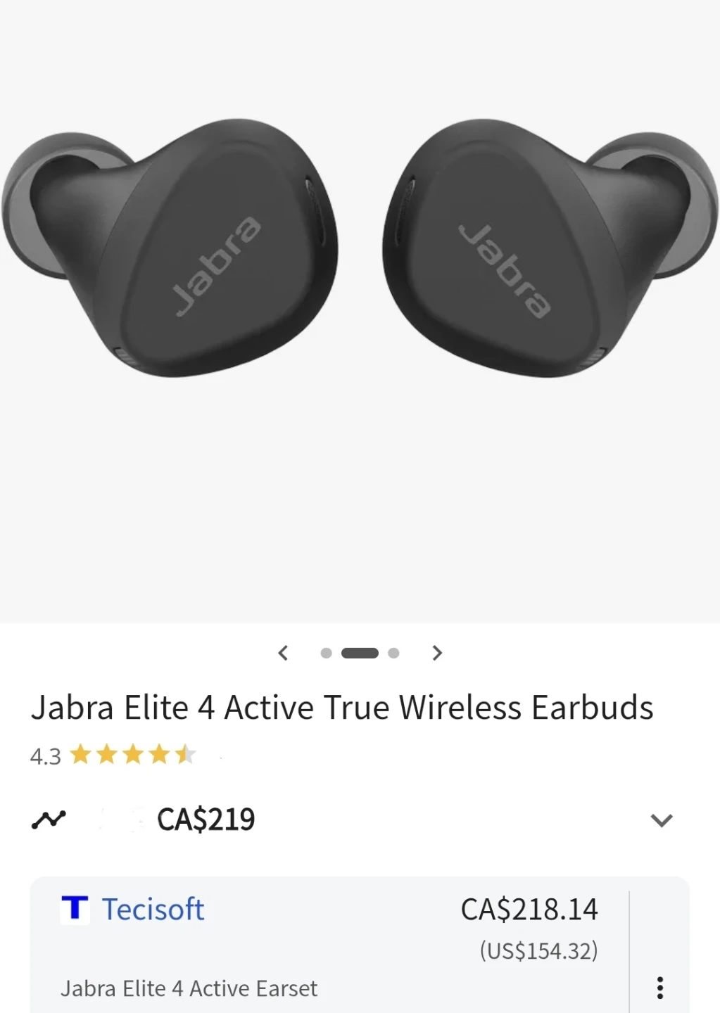 Jabra Elite 4 True Wireless Earbuds - Like New - photo 2