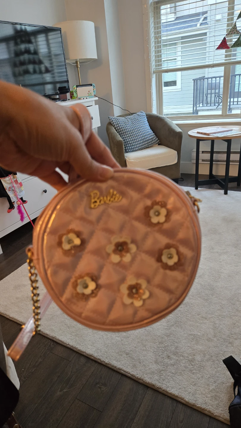 Barbie Quilted Round Crossbody Bag