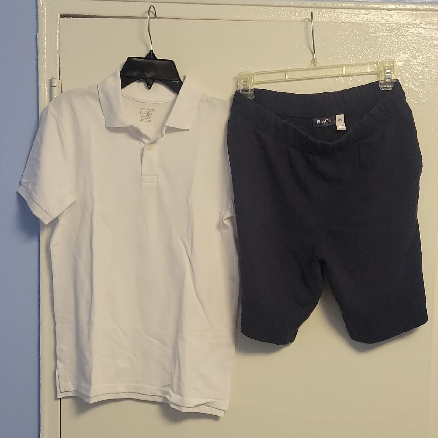 The Children's Place White Polo Shirt and Navy Shorts Set - photo 2