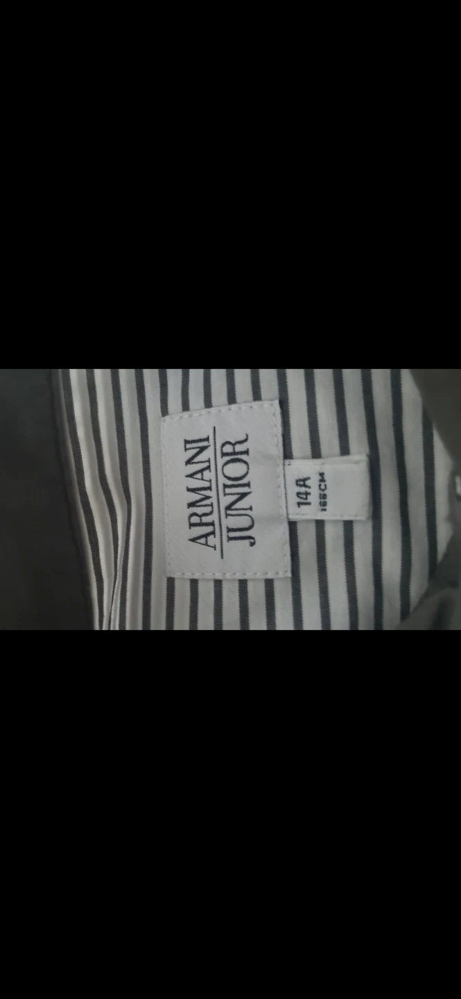 Armani Junior Boys Striped Button-Up Shirt - photo 3