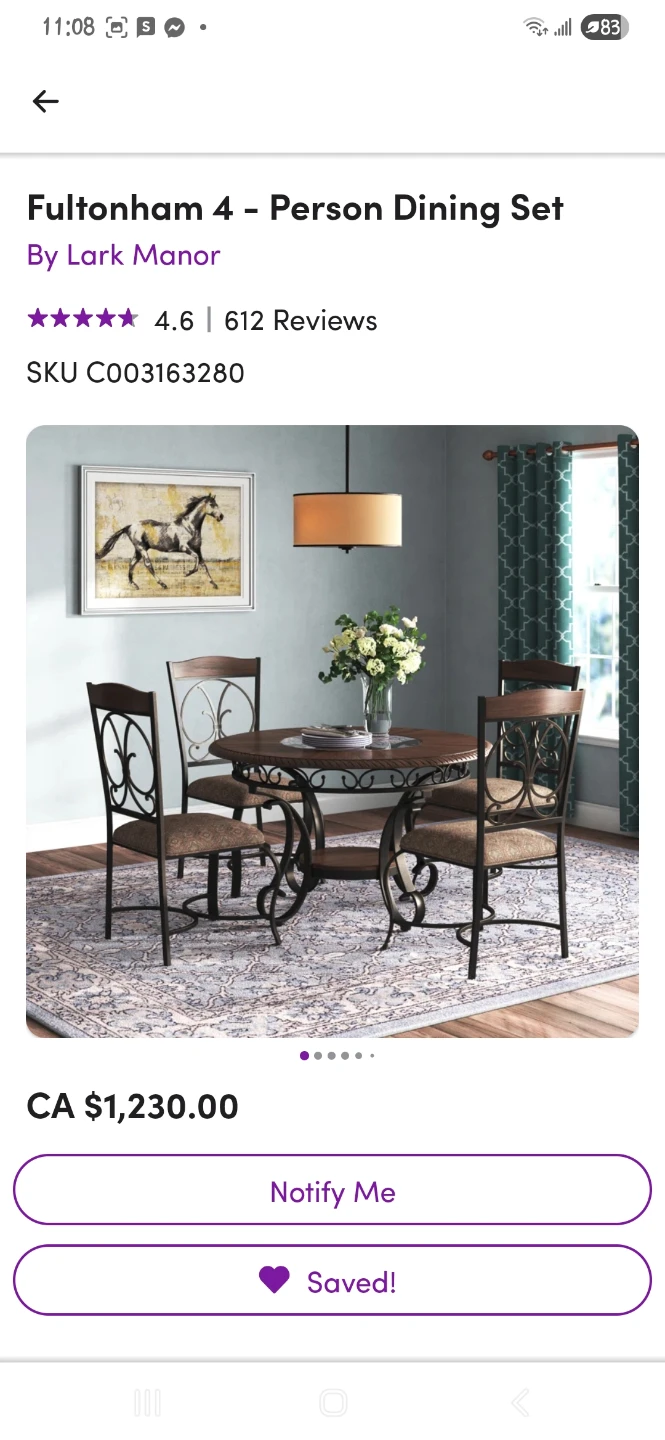 Lark Manor Fultonham Dining Table