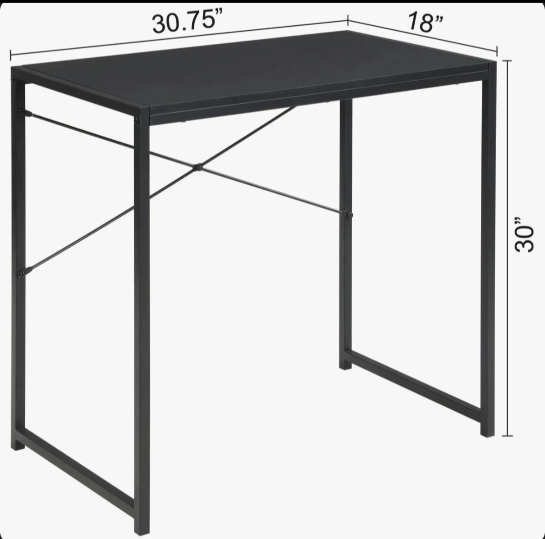 Black Metal Frame Desk - photo 2