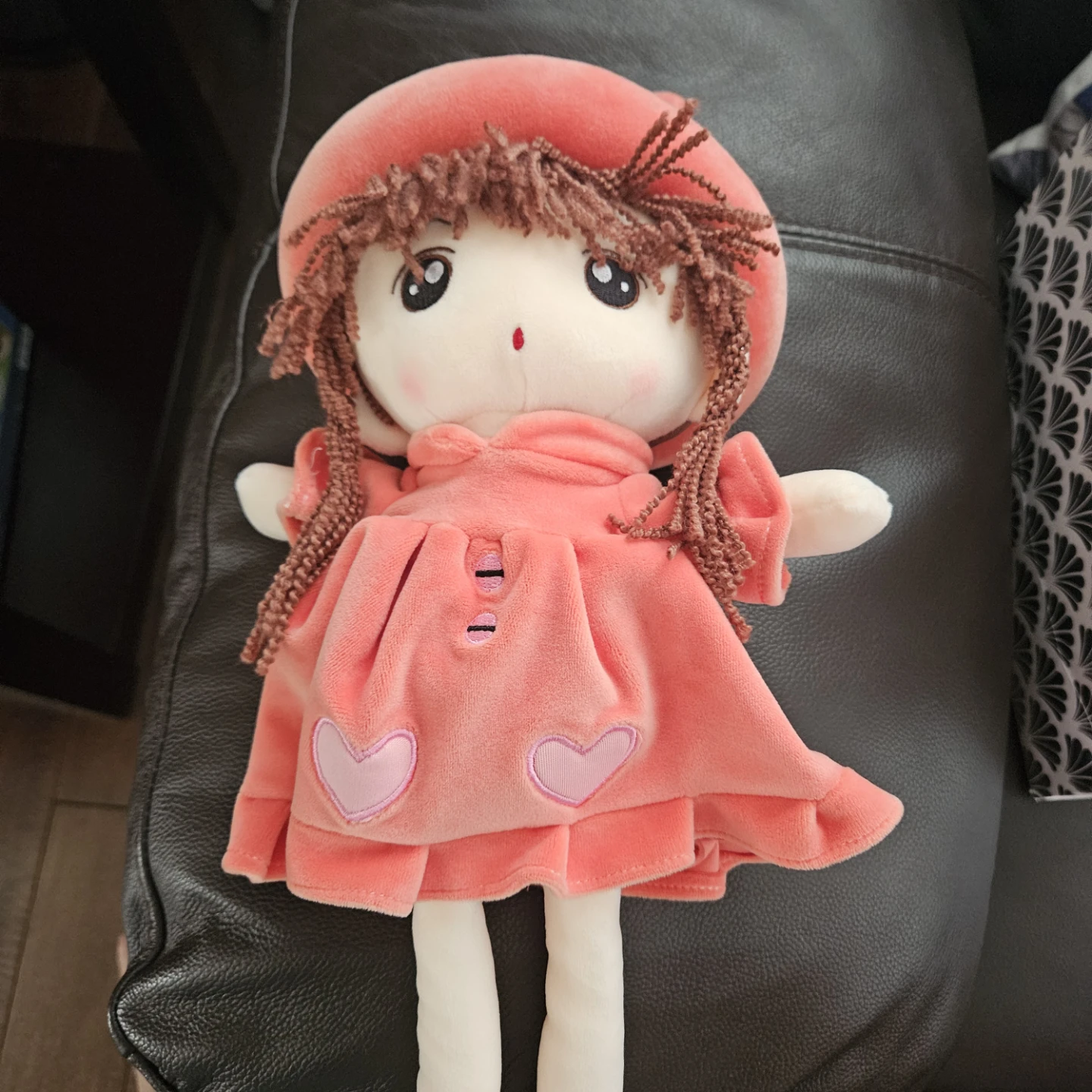 Brand new Plush Doll Toy - Pink Dress with Hearts - photo 2