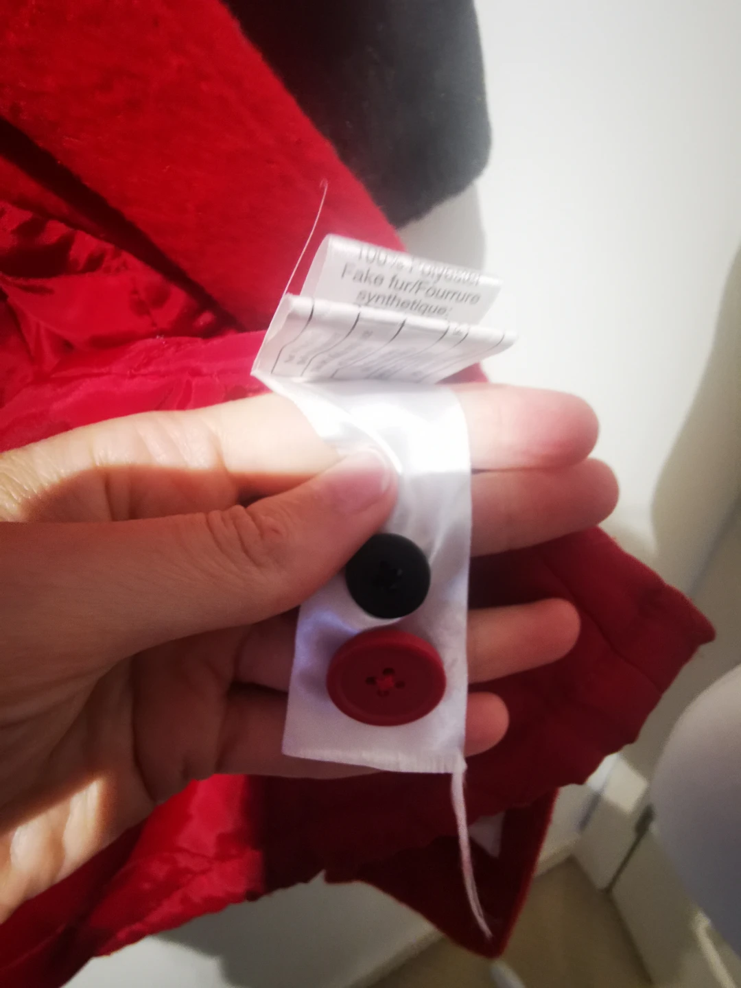 Kids Red Wool Blend Coat with Faux Fur Trim s12 - photo 5