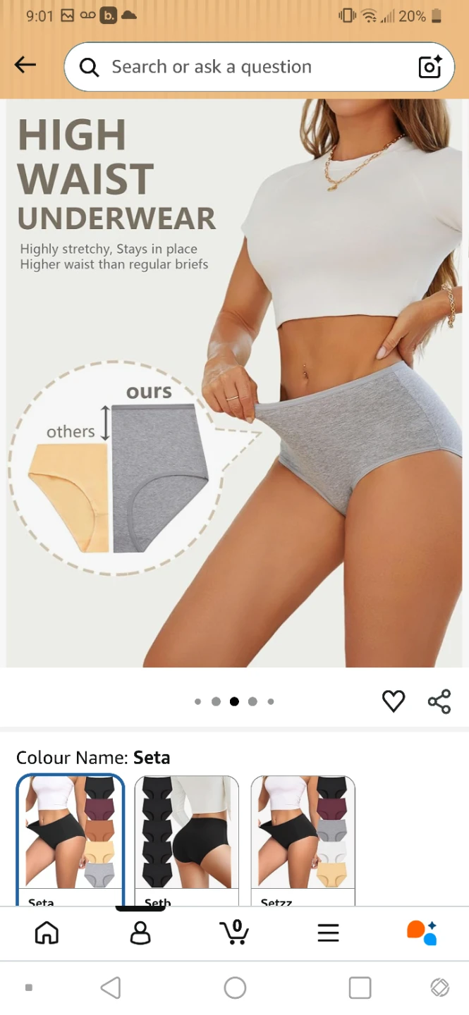 Women's High Waist Cotton Briefs - 4 Pack Size small - photo 3