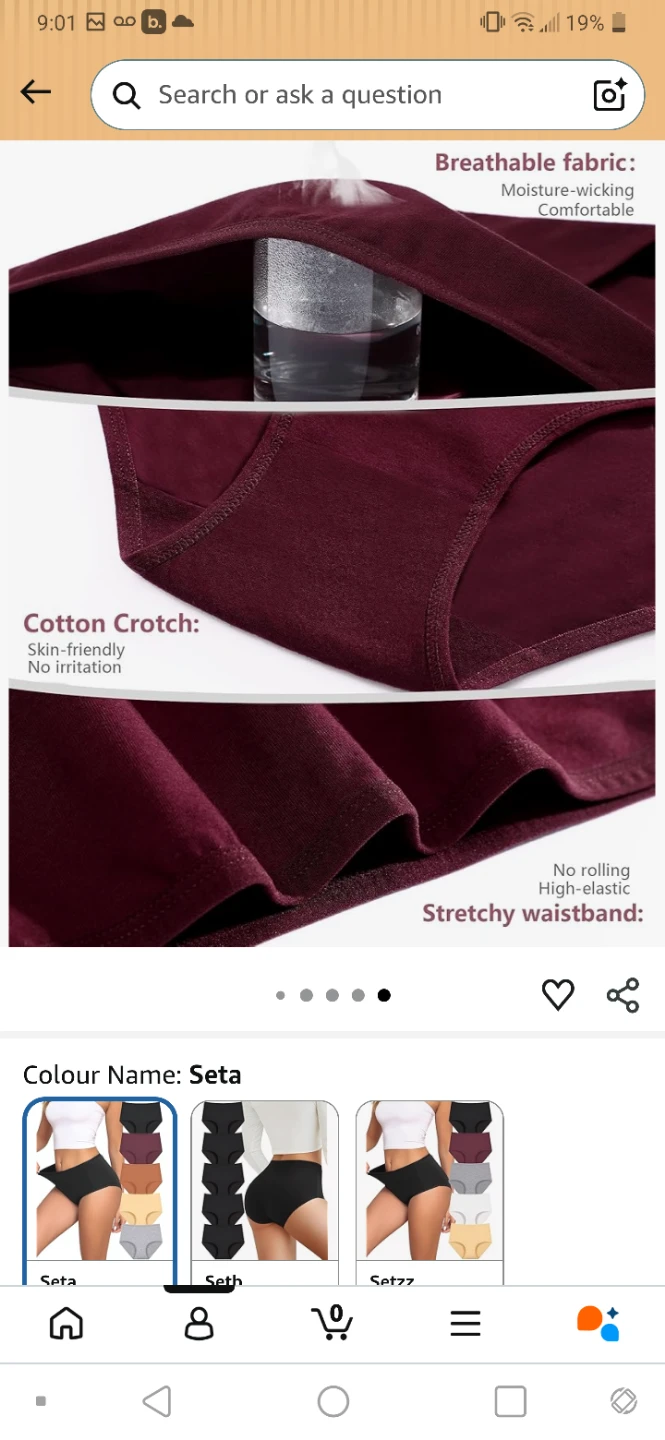 Women's High Waist Cotton Briefs - 4 Pack Size small - photo 4