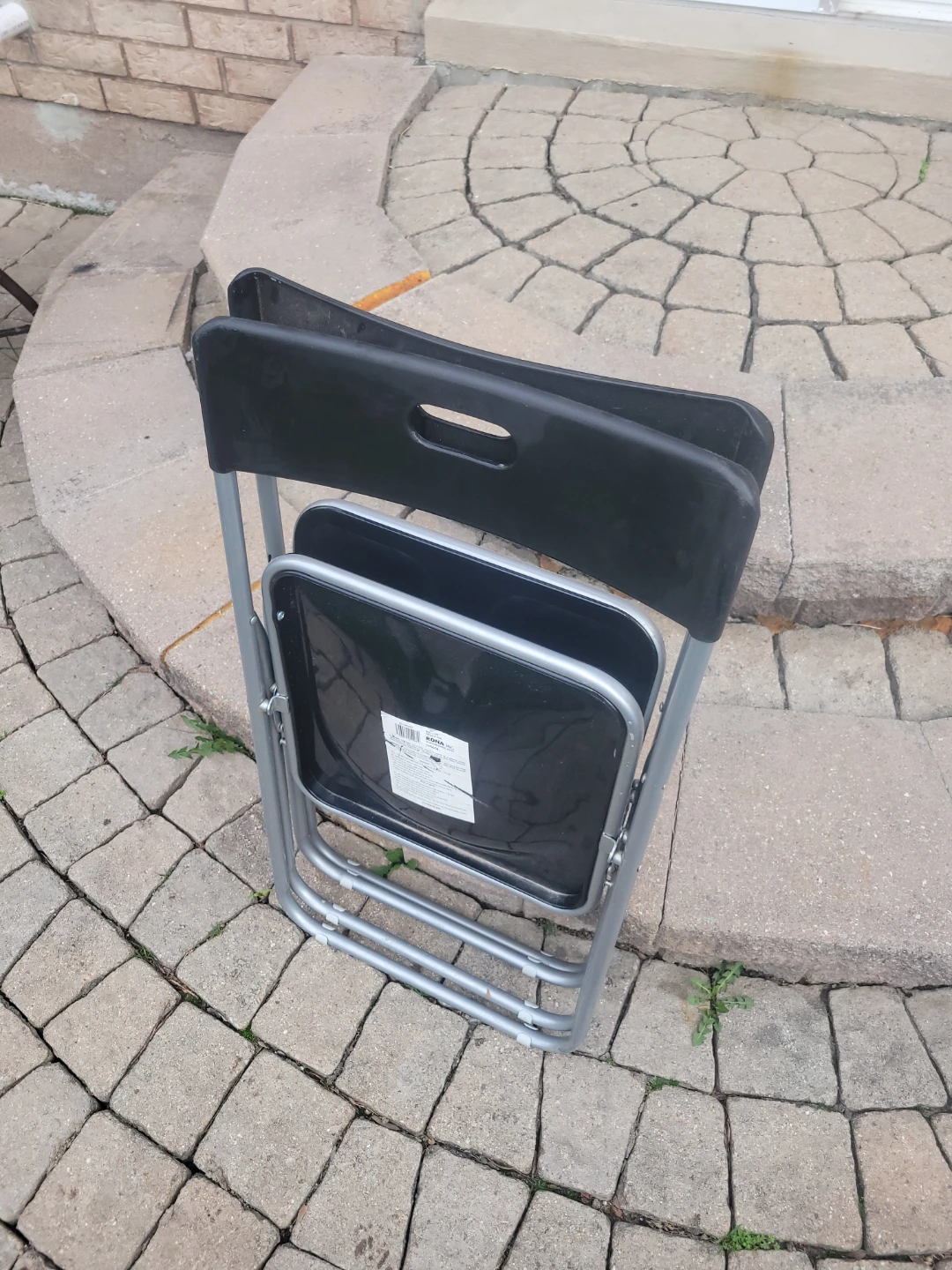 Set of 2 Black Folding Chairs - photo 2