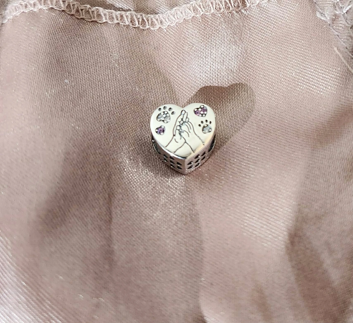 Paw Print and Hands Charm