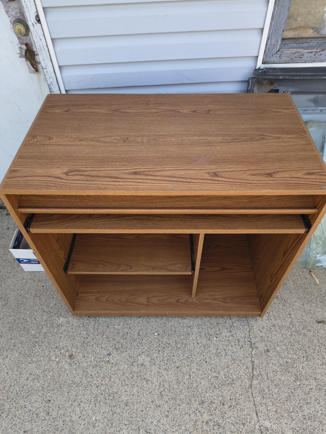 Wooden Computer Desk with Pull-Out Keyboard Tray - photo 5