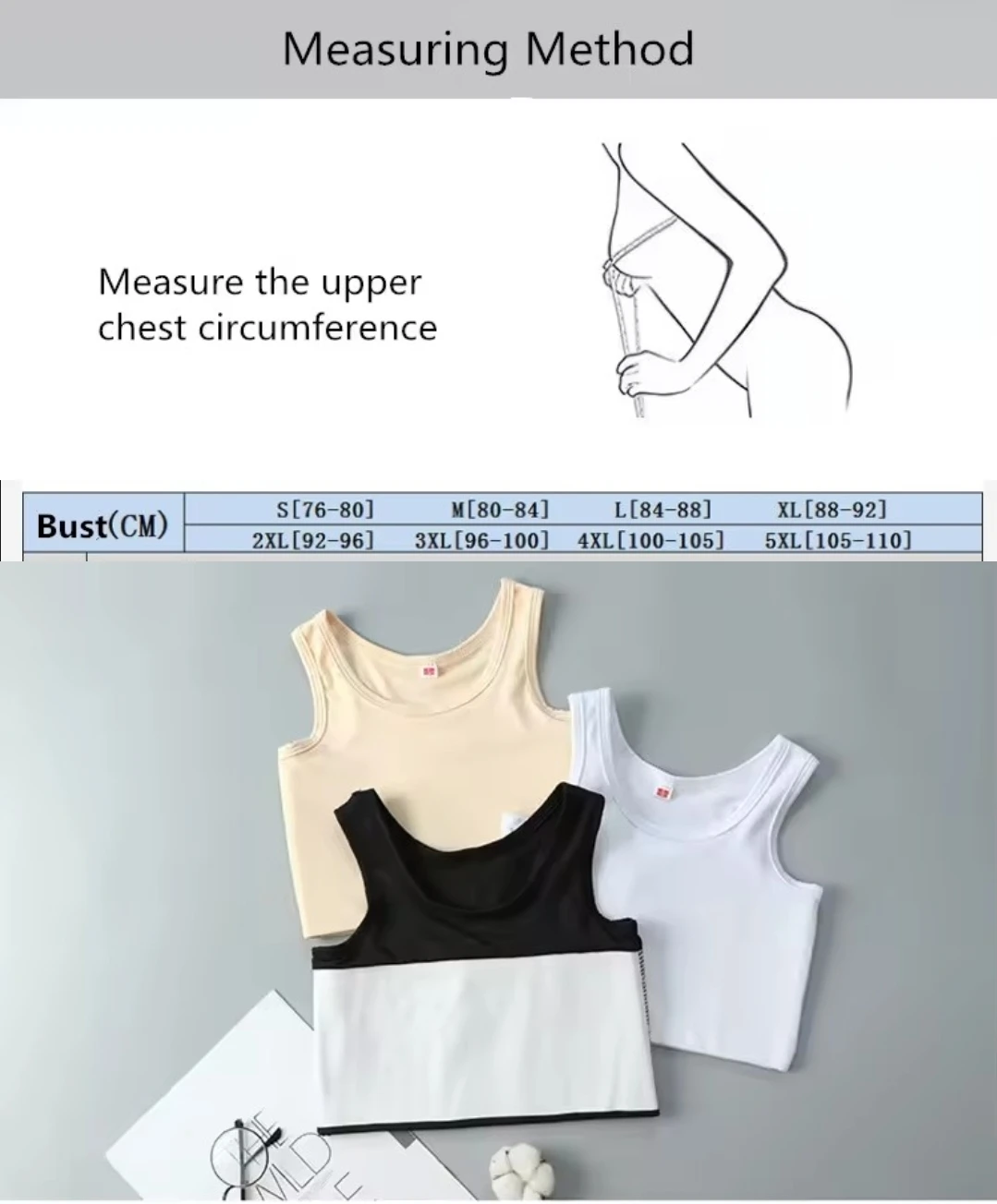 Women's Black Chest Binder Tank Top - photo 2