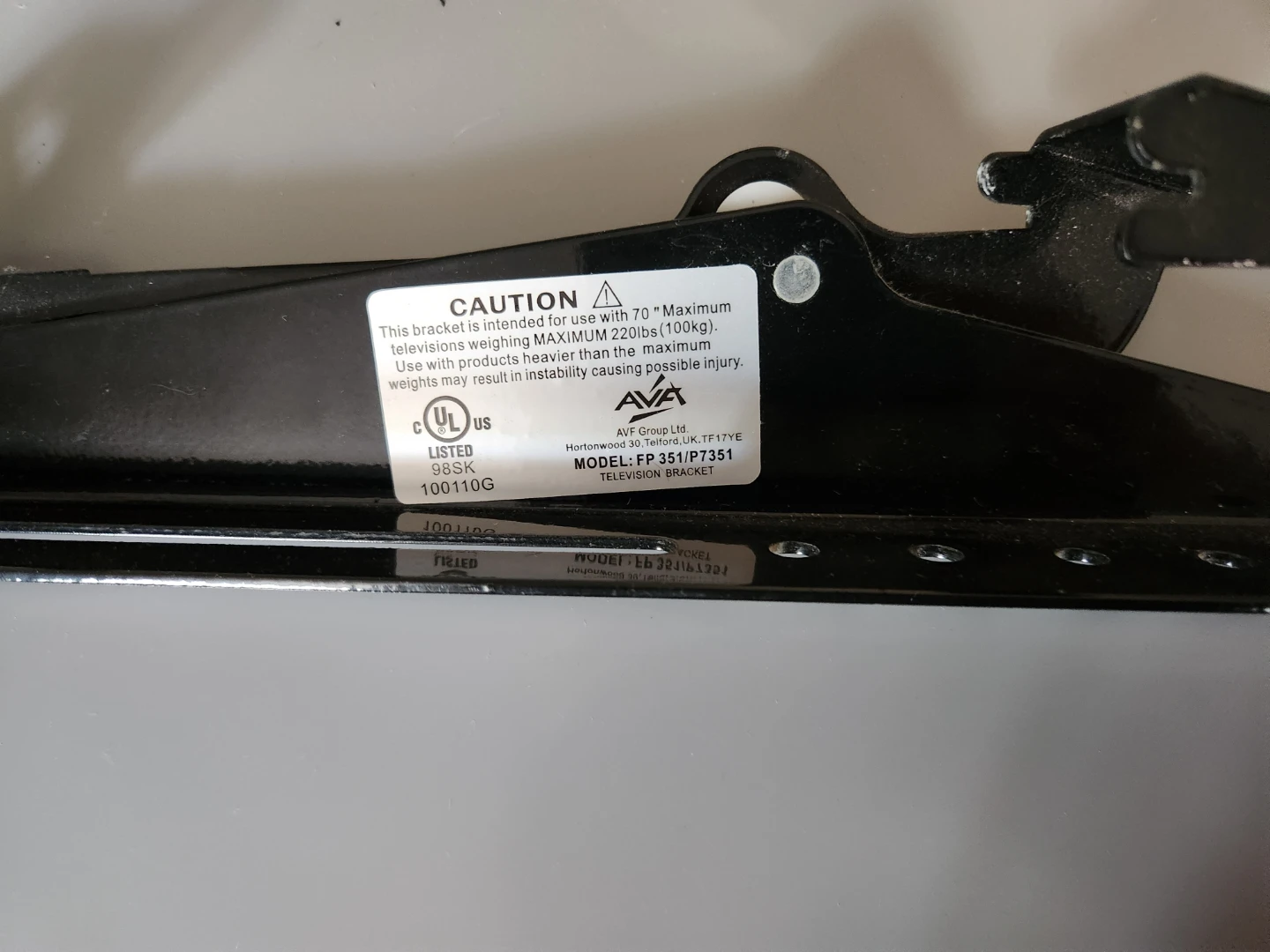 AVF TV Wall Mount Bracket FP351/FP7351 - photo 2