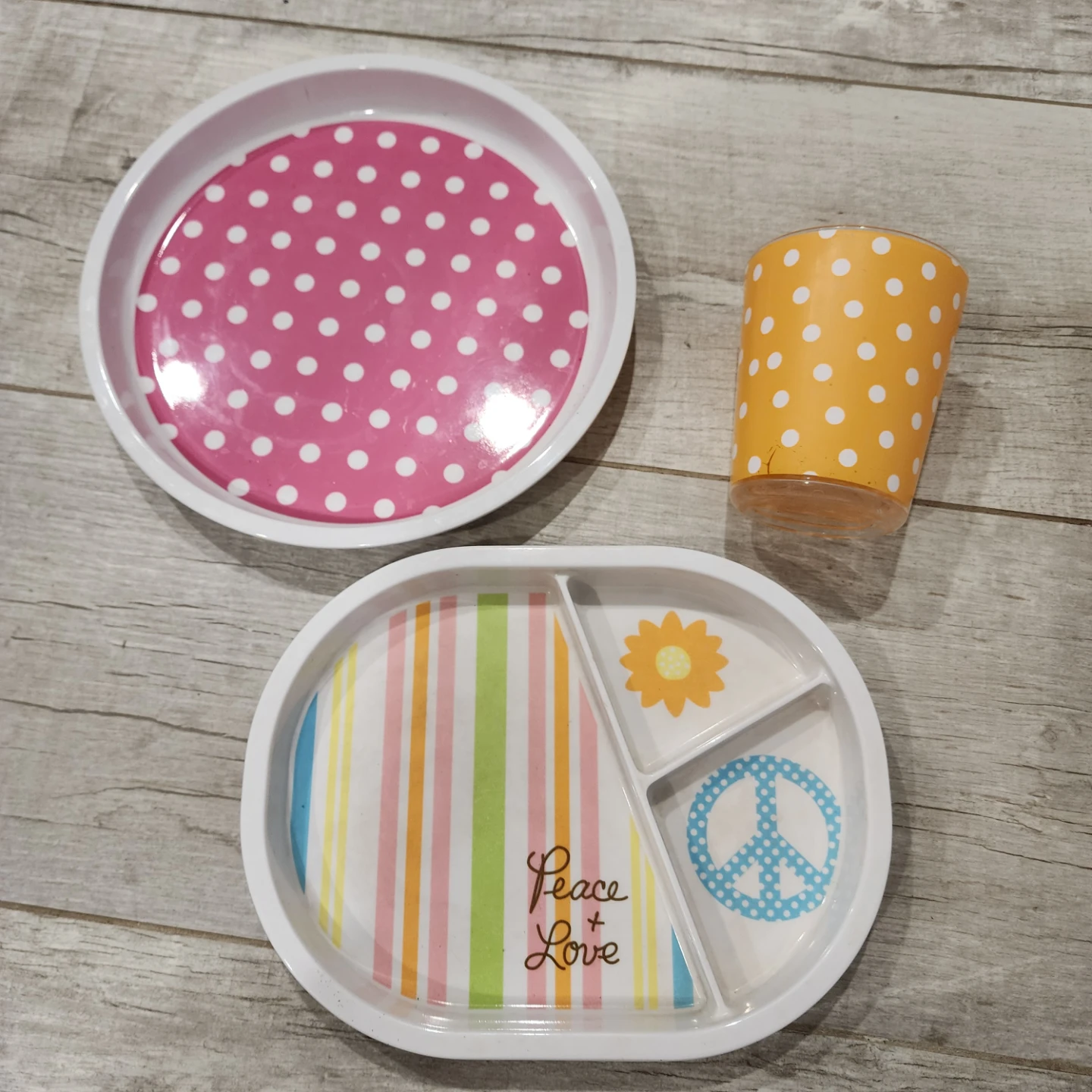 Kids' melamine Plate and Cup Set