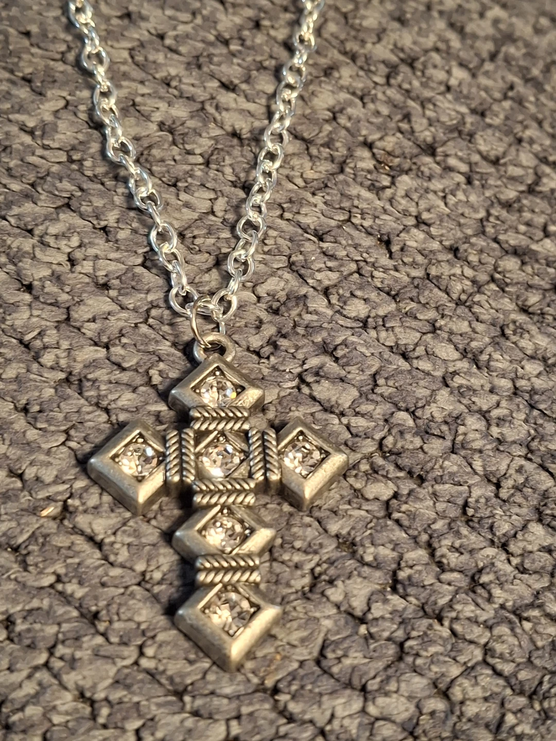 Silver Rhinestone Cross