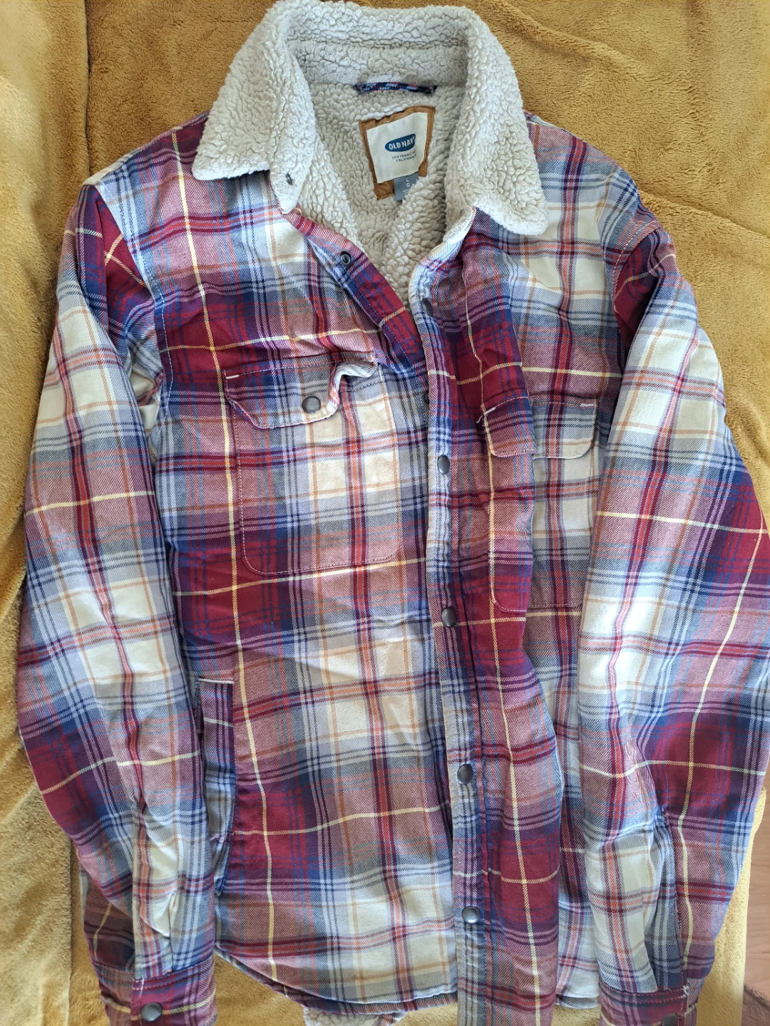 Old Navy Plaid Flannel Shirt Jacket - Men's Large