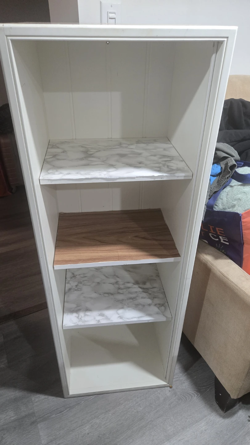 White Bookshelf with Shelves - photo 2