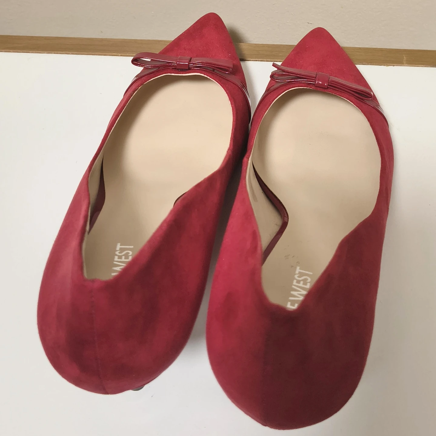 Nine West Red Suede Pointed Toe Heels - photo 5