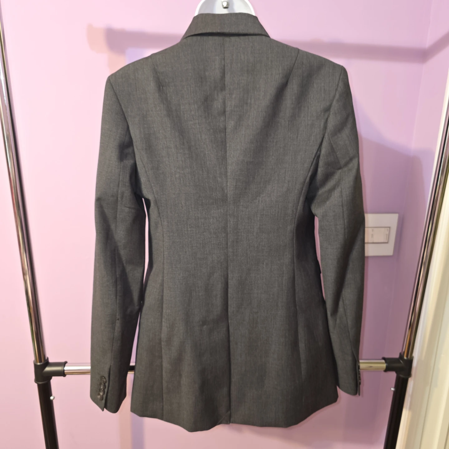 COS Double-Breasted Wool Blazer Grey Size 2 - photo 3
