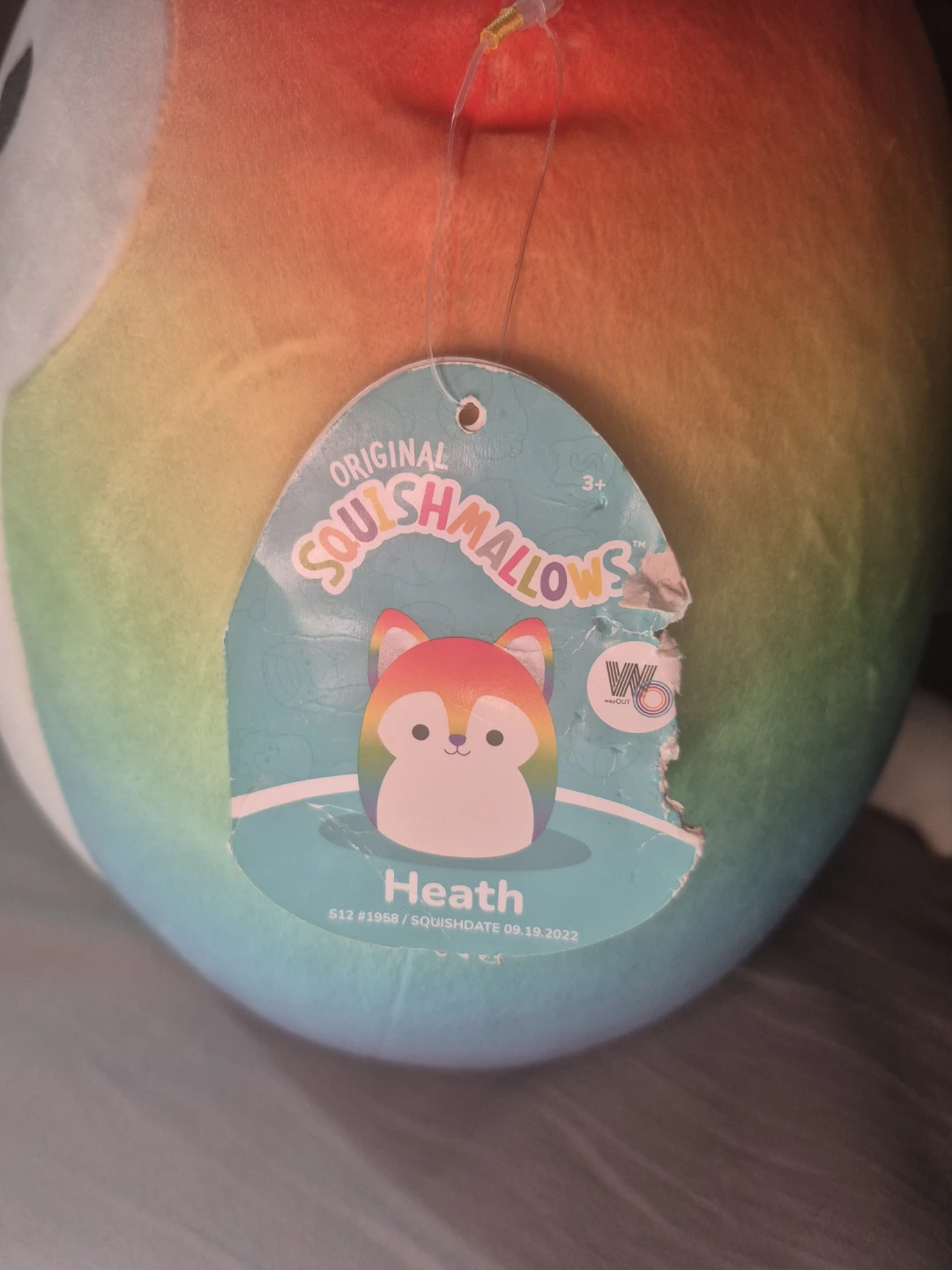 Squishmallows 12" Heath Husky Plush Toy Rainbow - photo 3