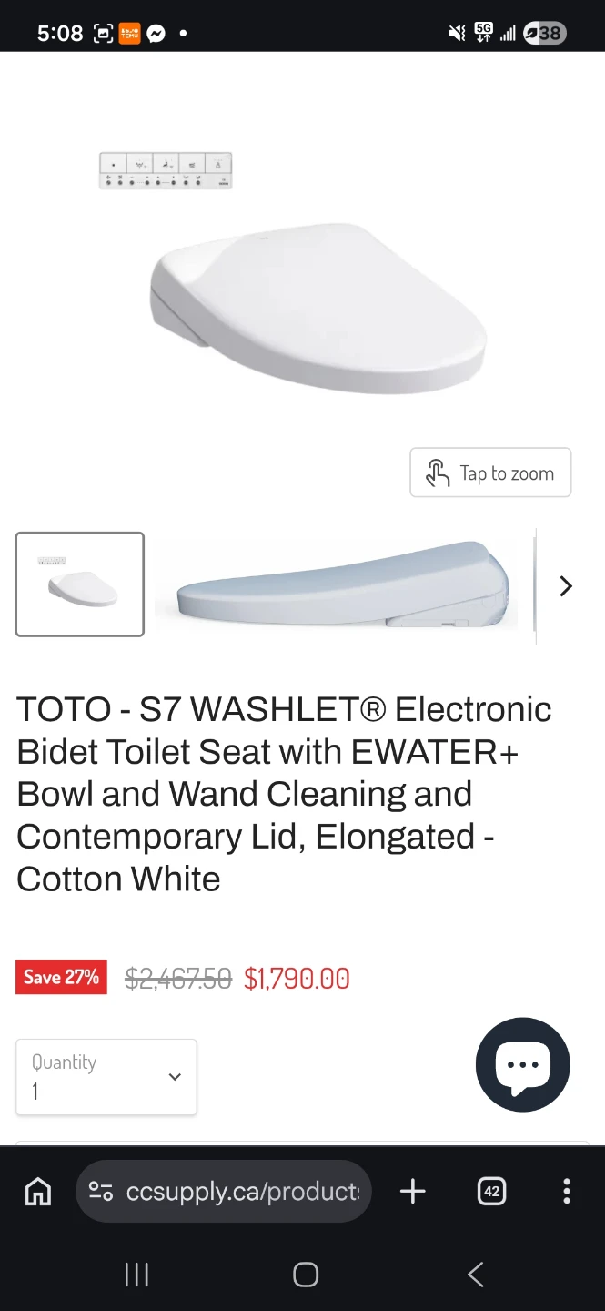 TOTO S7 WASHLET Electronic Bidet