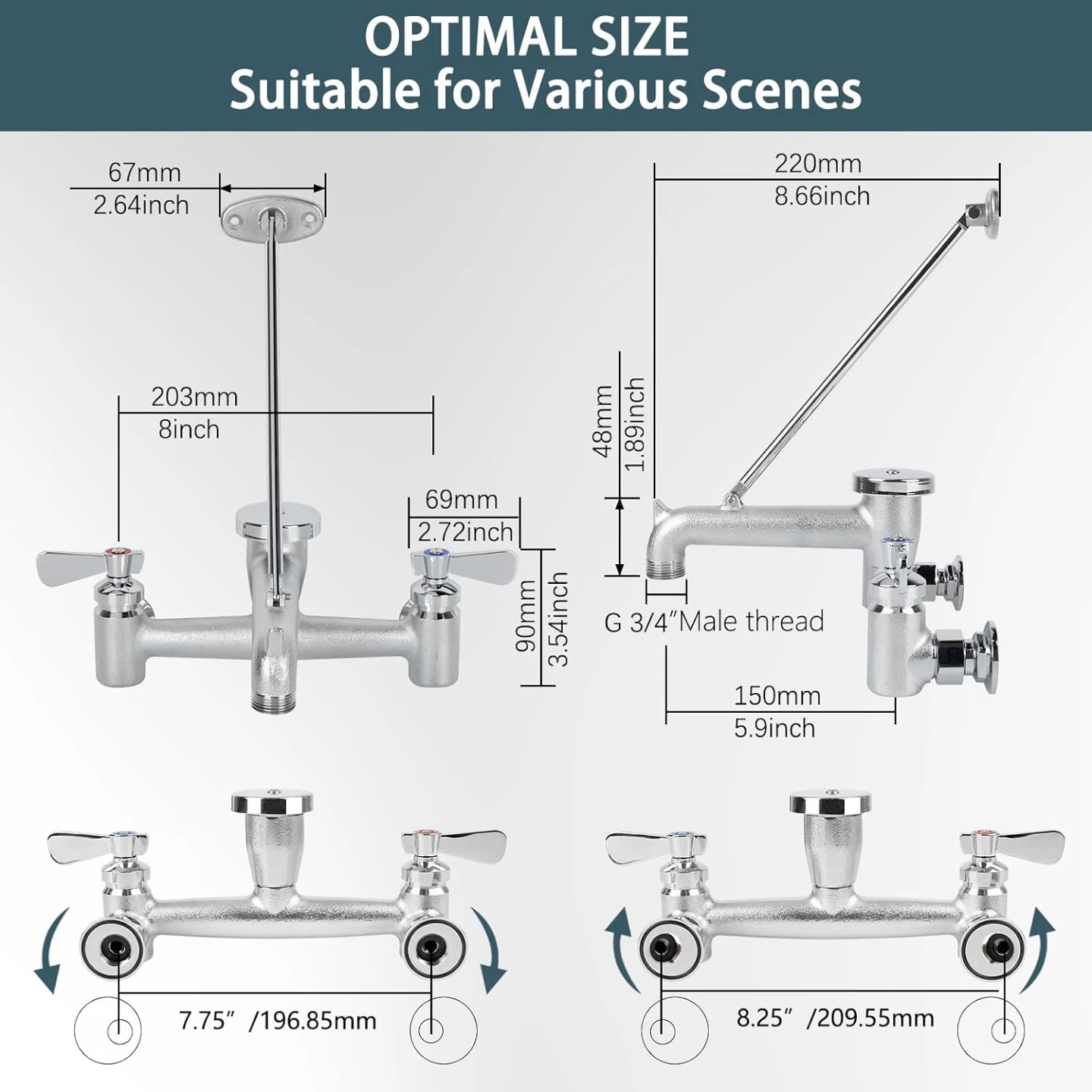 Wall Mount Faucet with Vacuum Breaker - photo 5