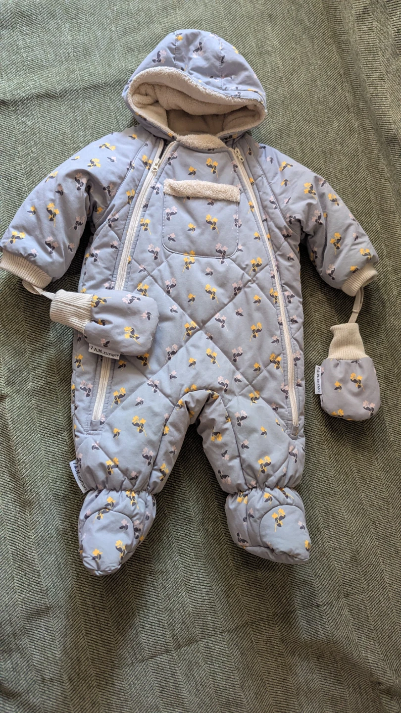 7 A.M. Enfant Snowsuit with Mittens - Size 6-12 Months