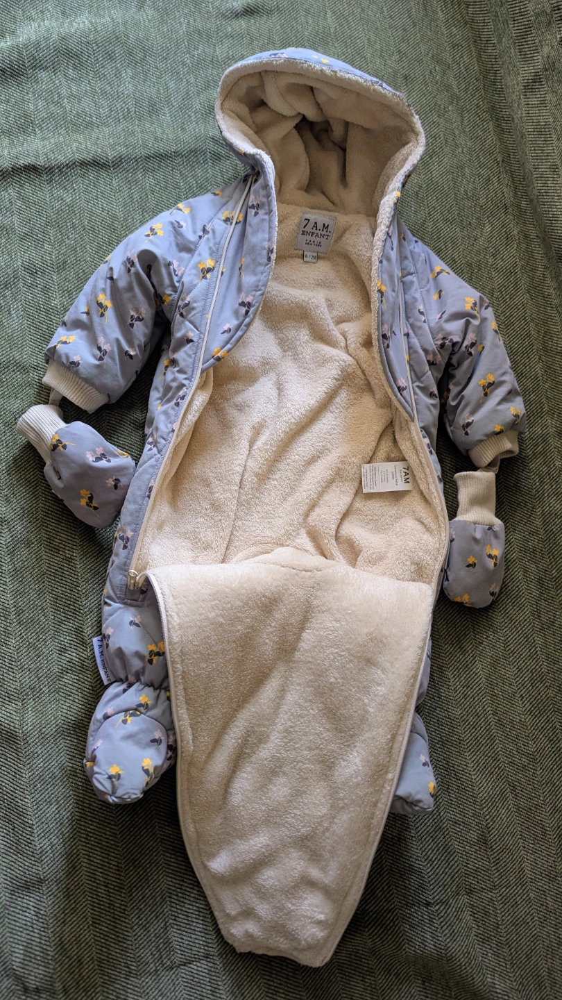 7 A.M. Enfant Snowsuit with Mittens - Size 6-12 Months - photo 3