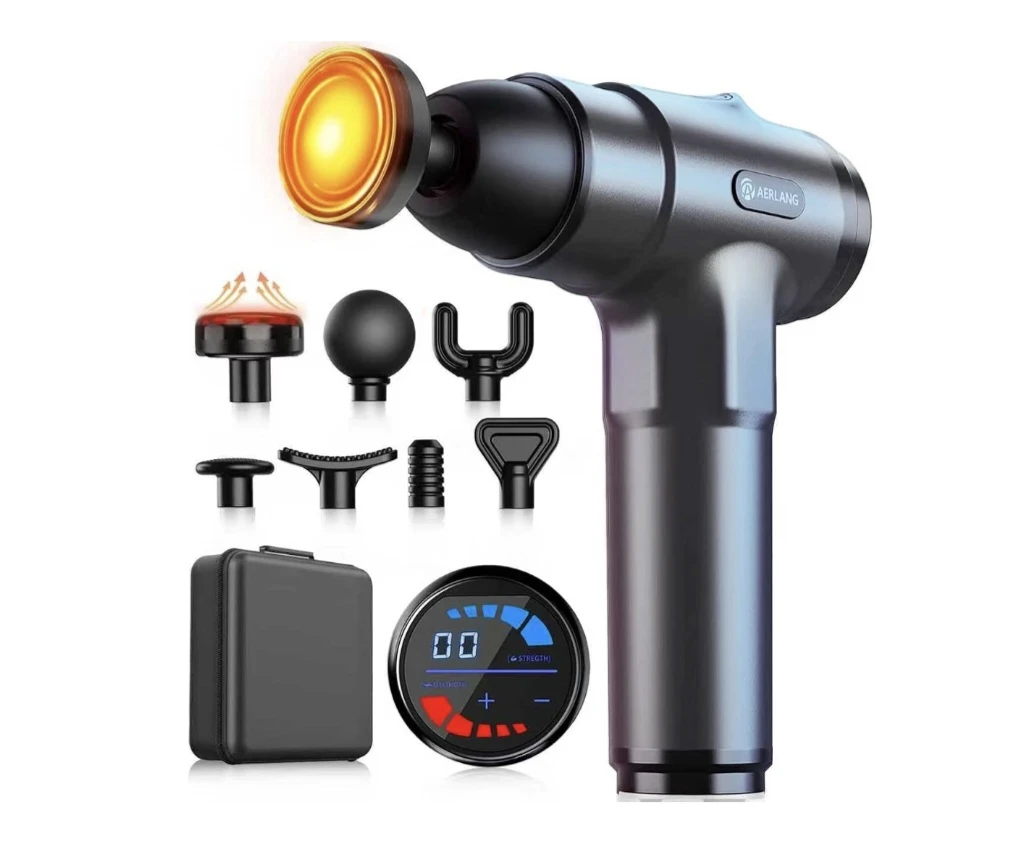 AERLANG Deep Tissue Massage Gun with Heated Head