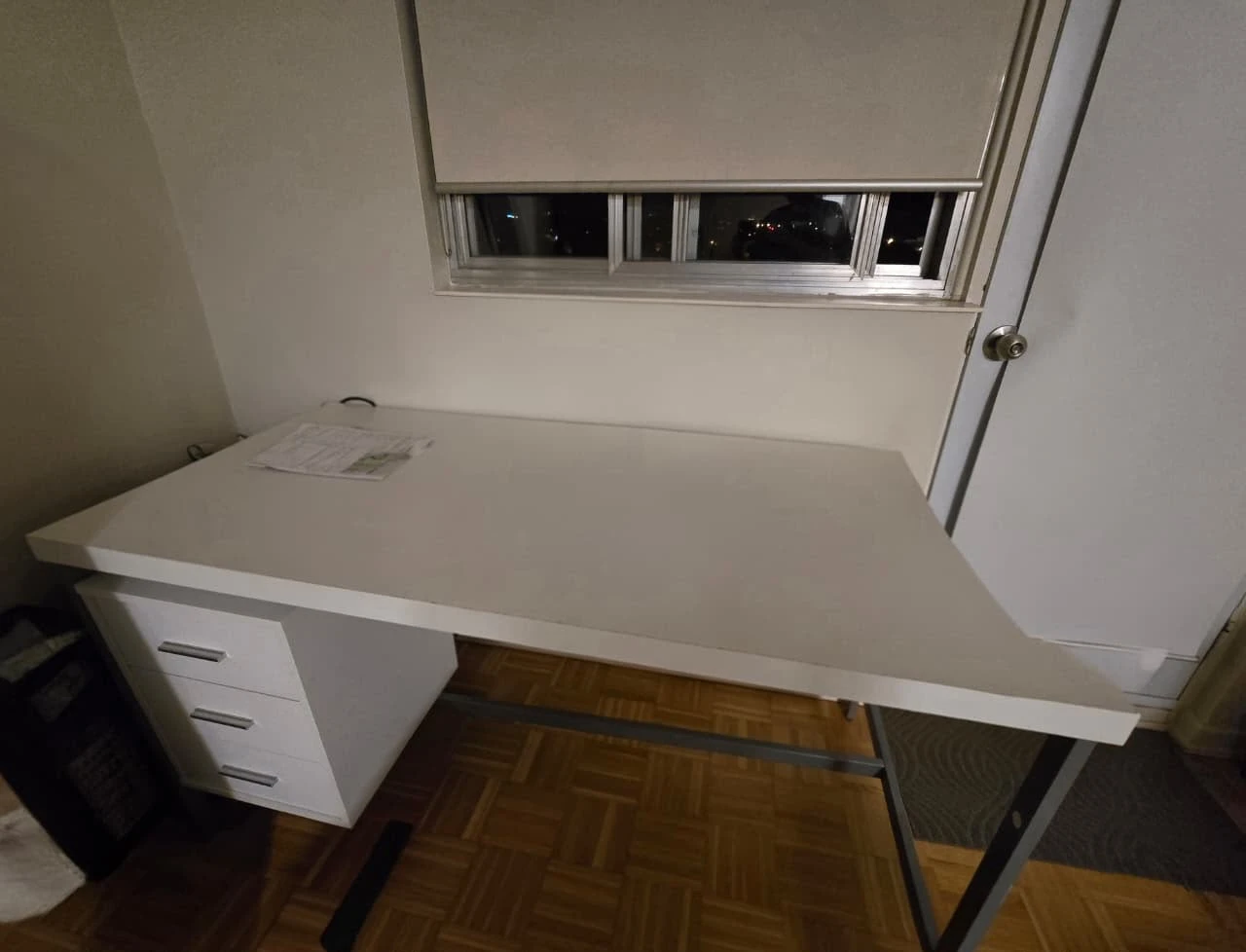 White Desk with Drawers
