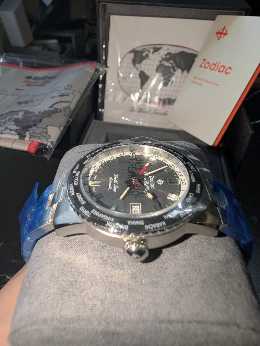 Zodiac Super Sea Wolf World Time Automatic Watch limited Edition - photo 4