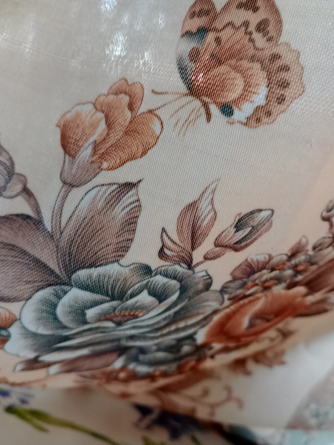 Vintage Floral Curtain Valance with Tassel Tie-Back - photo 3