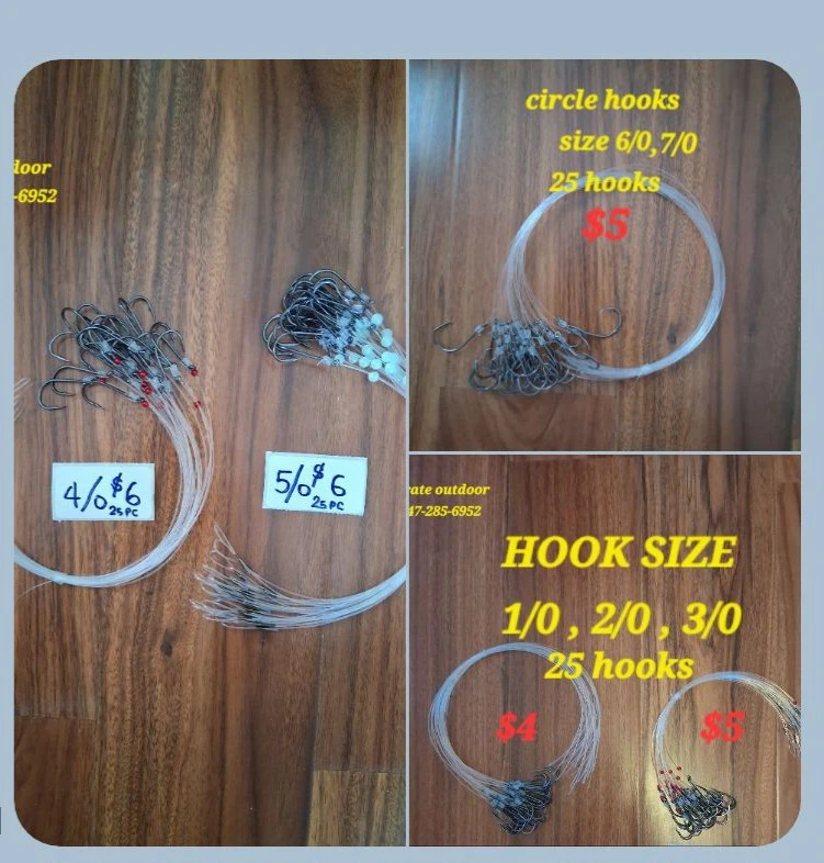 Circle Fishing Hooks - Size 6/0, 7/0 - 25 Hooks