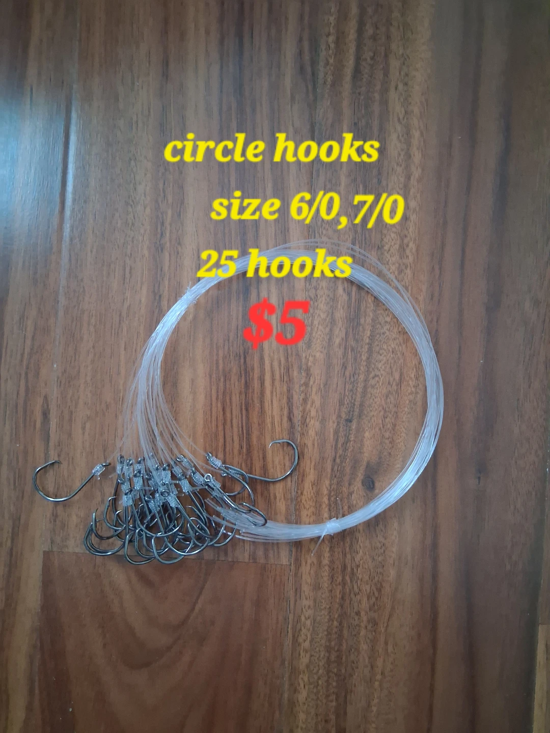 Circle Fishing Hooks - Size 6/0, 7/0 - 25 Hooks - photo 2