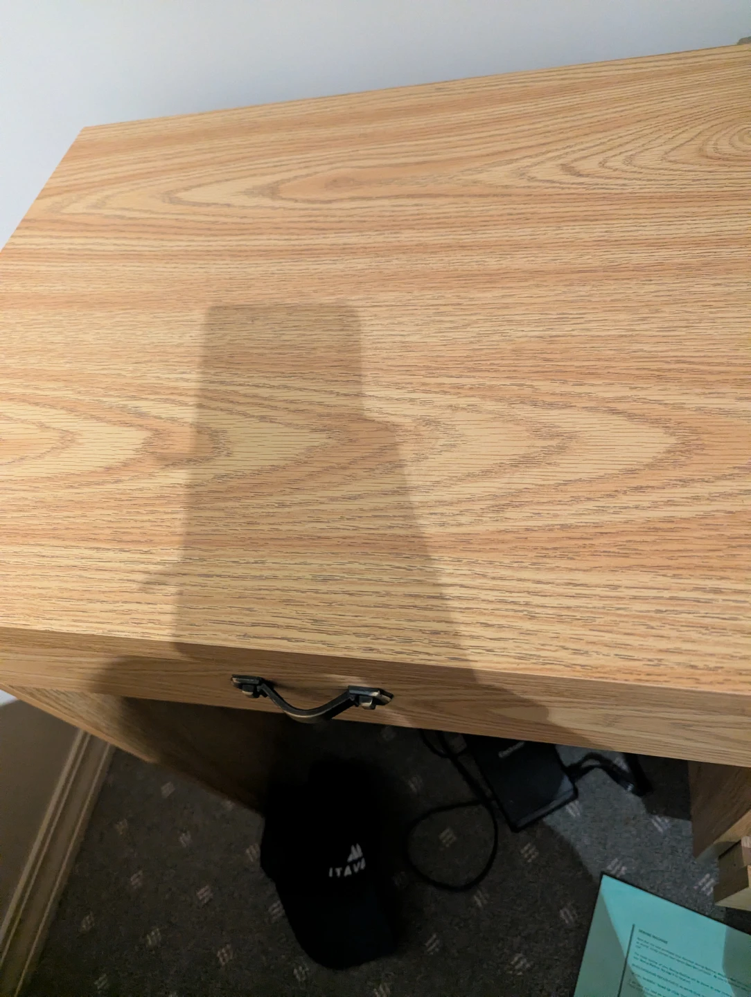Vintage Oak Foldable Sewing Table with storage & Kenmore  footl - photo 5