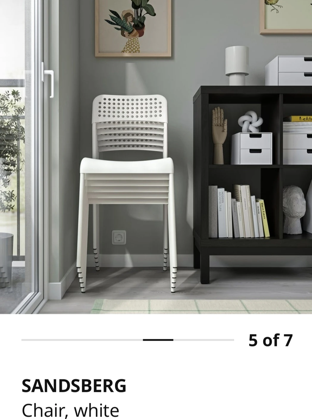 IKEA SANDSBERG Chair, 2White,2 Black