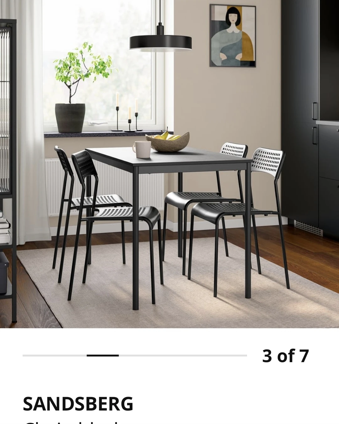 IKEA SANDSBERG Chair, 2White,2 Black - photo 4