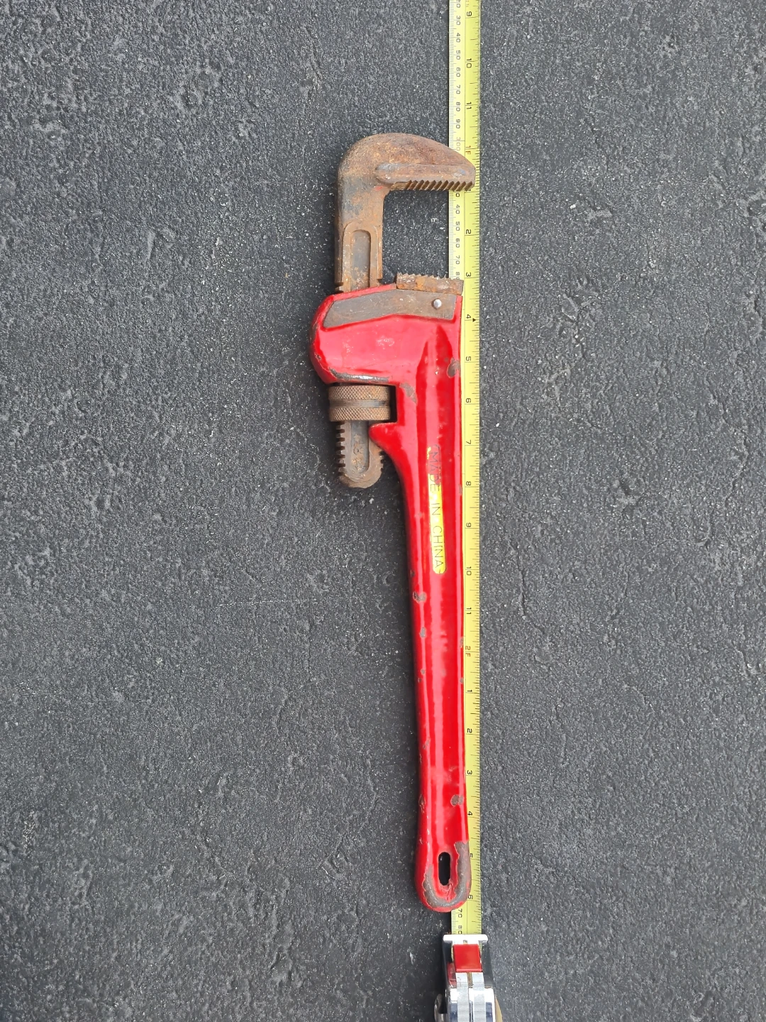 Red Pipe Wrench