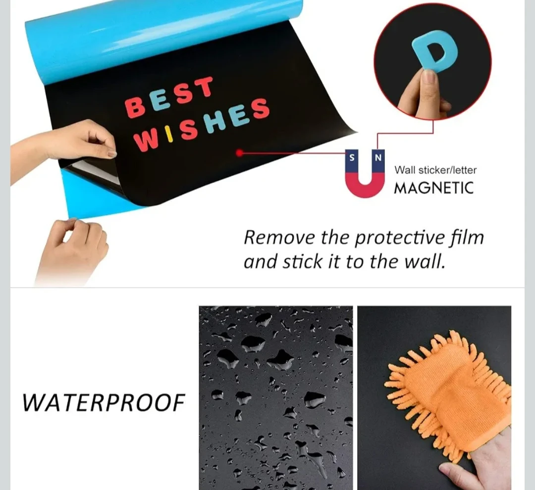 2 Pcs Magnetic Chalkboard Contact Paper for Wall - photo 2