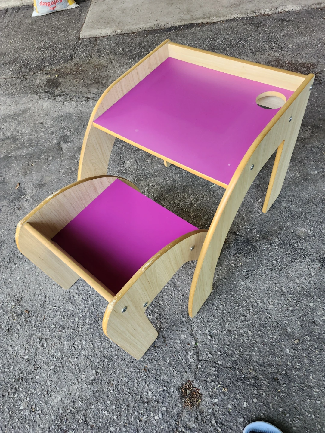 Kids Desk and Chair Set - Pink Top - photo 2