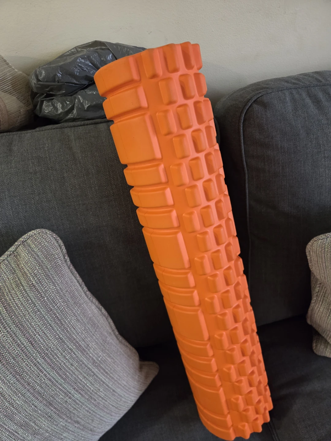 Orange textured foam roller